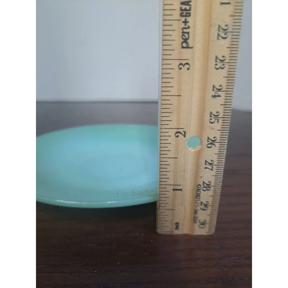 Vintage 1950s Jadeite Fire King Jane Ray Opaque Saucer